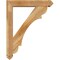Ekena Millwork Olympic Arts and Crafts Rough Sawn Bracket w/ Offset Brace, Western Red Cedar, 6"W x 30"D x 38"H BKT0604X30X38OLY03RWR - alternate 2